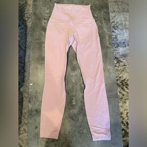 Lululemon align leggings, light pink.